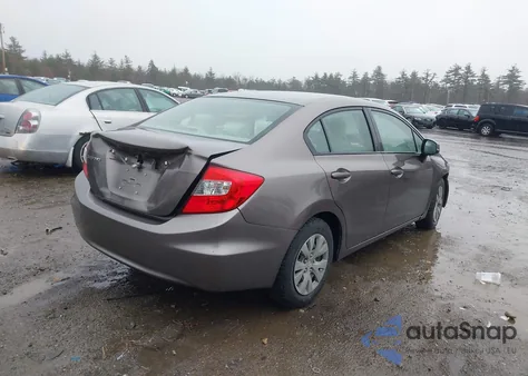 2012 Honda Civic Lx z USA, uszkodzony, nr VIN JHMFB2F57CS003200